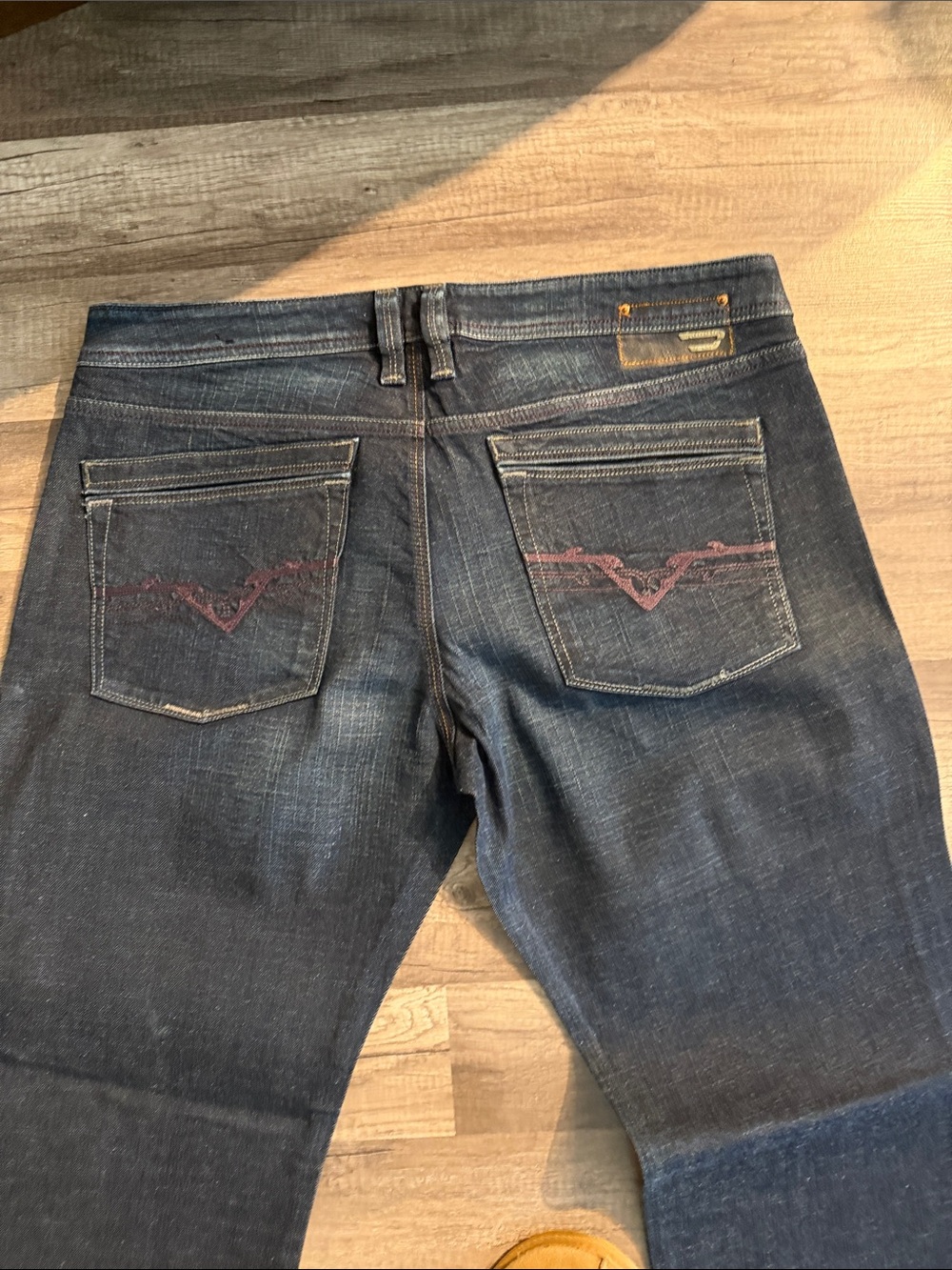 Diesel Industry Men's Dark Blue Straight Fit Jeans - Picture 9 of 12